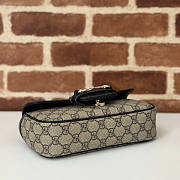 Gucci Horsebit 1955 Soft Small Top Handle Bag Black Beige 22.5x12.5x5.5cm - 5