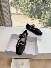 Dior Punk Ballet Flat Black Supple Calfskin - 3