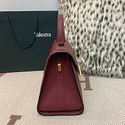 Valextra Iside Top Handle Medium Bag Red Wine 26x20x12cm - 6
