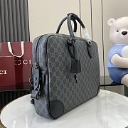 Gucci GG Emblem Medium Briefcase Black 40x30x6cm - 5