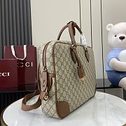 Gucci GG Emblem Medium Briefcase Brown 40x30x6cm - 6