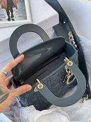 Dior Small Lady Bag Patent Leather Blue 20cm - 2