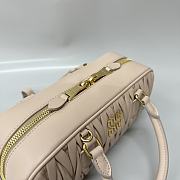 Miu Miu Arcadie Matelassé Nappa Bag Light Beige 27x9x12cm - 4