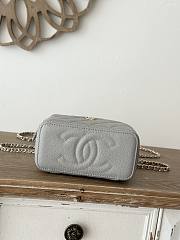 Chanel Vanity Top Handle Grey Caviar 17x9.5x8cm - 3