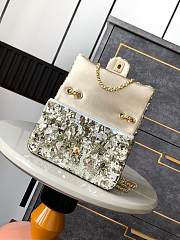 Chanel Flap Bag Sequins Gold 20cm - 4