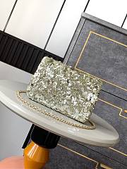 Chanel Flap Bag Sequins Gold 20cm - 3