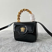 Versace La Medusa Mini Bag Black Patent 16x12x6cm - 3