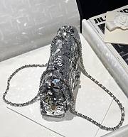 Chanel Flap Bag Sequins Silver 20cm - 2