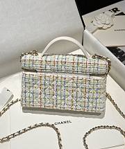 Chanel 25C Vanity Case White Tweed 17x19.5x5.5cm - 3
