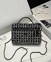 Chanel 25C Vanity Case Black Tweed 17x19.5x5.5cm - 1