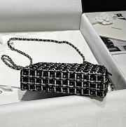 Chanel 25C Vanity Case Black Tweed 17x19.5x5.5cm - 6