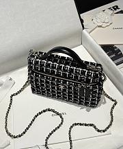 Chanel 25C Vanity Case Black Tweed 17x19.5x5.5cm - 2
