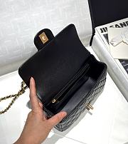 Chanel 24C Top Flap Bag Black Lambskin 21cm - 2