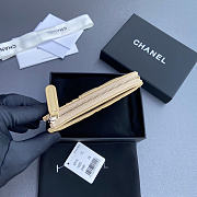 Chanel Card Holder Beige Caviar Gold 12x7.5x2.5cm - 2