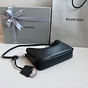 Balenciaga Rodeo Sling Pochette Black Silver 22x11.9x12.7cm - 6