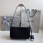 Balenciaga Rodeo Sling Pochette Black Silver 22x11.9x12.7cm - 5