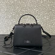 Valentino Garavani Vsling Mini Handbag Black Crystal 19x13x9cm - 4