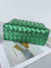 Bottega Veneta Loop Bag Green Metallic 25x15x8cm - 3