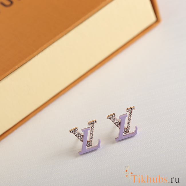 Louis Vuitton LV Purple Earrings  - 1