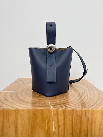 Loewe Pebble Bucket Navy Blue Bag 20x16x16cm