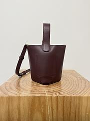 Loewe Pebble Bucket Red Wine Bag 20x16x16cm - 5