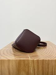 Loewe Pebble Bucket Red Wine Bag 20x16x16cm - 6