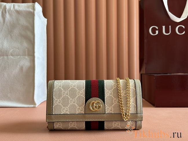 Gucci Ophidia Chain Beige Wallet 19x10x3.5cm - 1