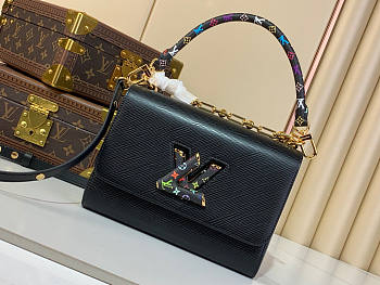 Louis Vuitton LV x TM Twist MM Slim Black 23x16x8cm
