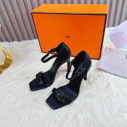 Hermes Judy Sandals Black Heel 10cm - 2