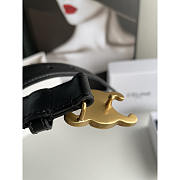 Celine Triomphe Belt In Smooth Calfskin Black - 2