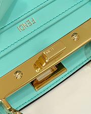 Fendi Peekaboo ISeeU Petite Blue Bag 20x11x15cm - 6