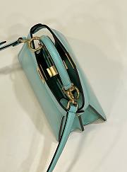 Fendi Peekaboo ISeeU Petite Blue Bag 20x11x15cm - 2