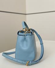 Fendi Peekaboo ISeeU Petite Blue Bag 23x9x20cm - 5