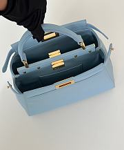 Fendi Peekaboo ISeeU Petite Blue Bag 23x9x20cm - 6