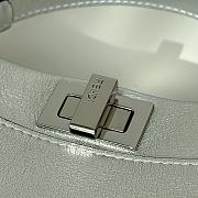 Fendi Peekaboo ISeeU Petite Silver Bag 23x9x20cm - 4