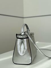 Fendi Peekaboo ISeeU Petite Silver Bag 23x9x20cm - 5