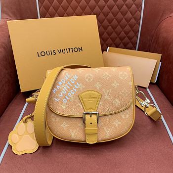 Louis Vuitton LV Montsouris Messenger Bag Yellow 20x17x7cm 