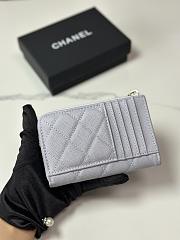 Chanel Card Holder Purple Caviar Gold 12x7.5x2.5cm - 4