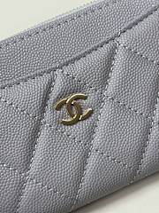 Chanel Card Holder Purple Caviar Gold 12x7.5x2.5cm - 3