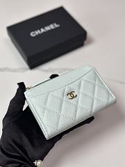 Chanel Card Holder Light Green Caviar Gold 12x7.5x2.5cm - 4