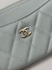 Chanel Card Holder Light Green Caviar Gold 12x7.5x2.5cm - 2