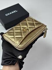 Chanel Card Holder Lambskin Gold 12x7.5x2.5cm - 5