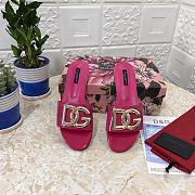 Dolce & Gabbana DG Pink Patent Slides - 5