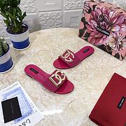 Dolce & Gabbana DG Pink Patent Slides - 3
