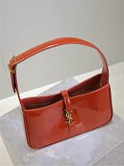 YSL Le 5 A 7 Bag Orange Patent 23x16x6.5cm - 4
