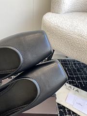 Alaia Black Biker Flat Ballet Flats - 4