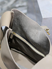 YSL Le 5 À 7 Large Grained Leather Dusty Grey 30x31x13cm - 4