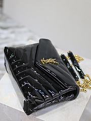 YSL Loulou Bag Black Patent Gold 23x17x9cm - 3