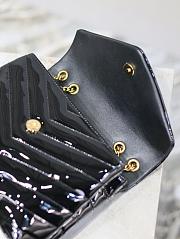 YSL Loulou Bag Black Patent Gold 23x17x9cm - 2