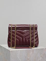 YSL LouLou Shoulder Bag Red Wine Bag 23x17x9cm - 6